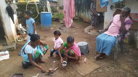 Preparing Nua khani food 